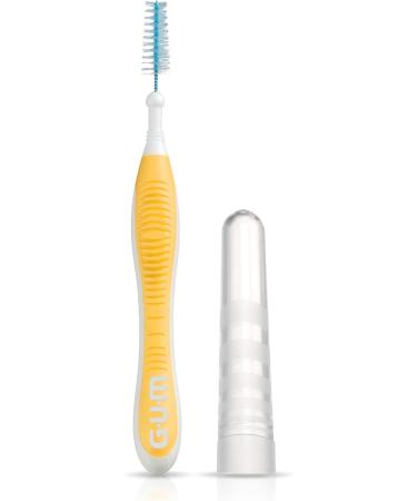 GUM Proxabrush Go-Betweens Reusable Interdental Cleaners Antibacterial Bristles Protective Travel Cap 1514D Yellow Size 4 Moderate 8 Count Moderate 1 count (Pack of 8) Yellow - Buy Online on GoSupps.com