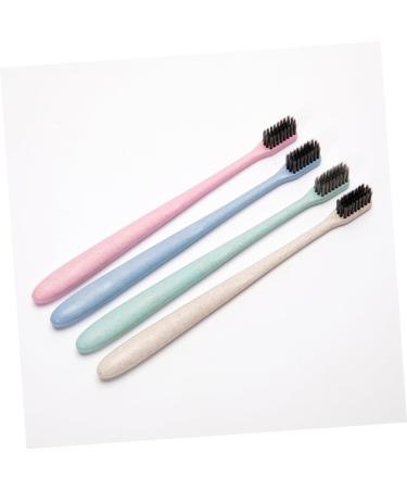 Wheat Straw Toothbrush Set - Eco-Friendly 4pcs Bristles for Healthy Oral Care | Sustainable Hygiene Products - Buy Online on GoSupps.com