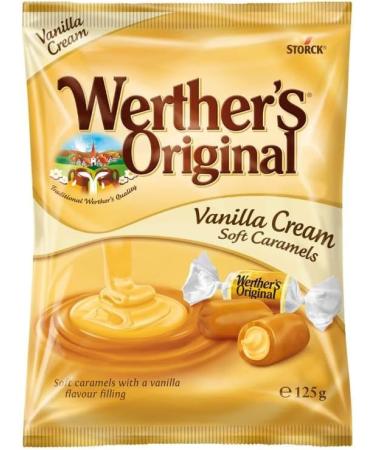 Werther Original Vanilla Cream Soft Caramels 125g - Indulgent Vanilla Creme Centre Encased In Soft Caramel - Traditional Wether's Quality. - Buy Online on GoSupps.com