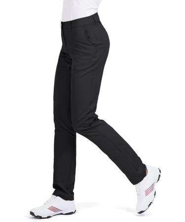 Women's Stretch Golf Pants - Lightweight & Breathable Twill Chino - Black (2 Pack) - Buy Online on GoSupps.com