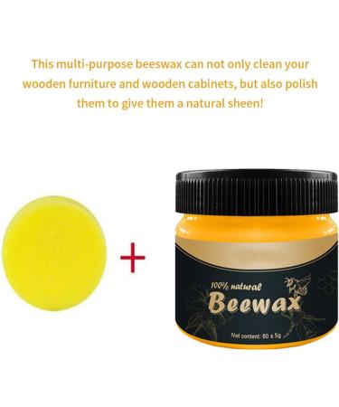 Furniture Polishing Beeswax - Premium Wood Floor Cleaning Wax with Sponge for Tables & Cabinets Care - Buy Online on GoSupps.com