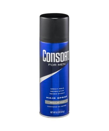 Consort for Men Hair Spray Regular Hold 8.3 oz (235 g) each (Pack of 4)