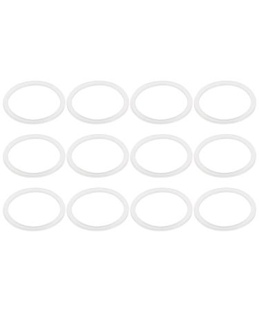 sourcing map Silicone Seals for Mason Jar 12pcs - Rubber Gasket for Glass Jars Wide Mouth Leak Proof Fits Canning Lids (White) 86mm