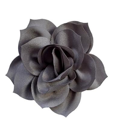 Lotus Satin Flower Hair Clip By Funny Girl Designs Silver Gray