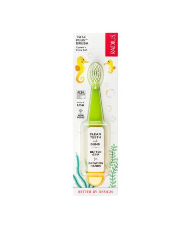 RADIUS Totz Plus Toothbrush 3+ Years Green/Yellow 1 Toothbrush