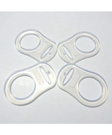 RDNKVB 4pcs Silicone Button Ring Adapter | Pacifier Holder Clip | Durable Silicone Dummy Pacifier Accessories - Buy Online on GoSupps.com
