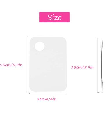 Drerio 2-Piece Clear Makeup Palette Set with Spatula | Portable Acrylic Mixing Tools for Eyeshadow & Lipstick - Buy Online on GoSupps.com