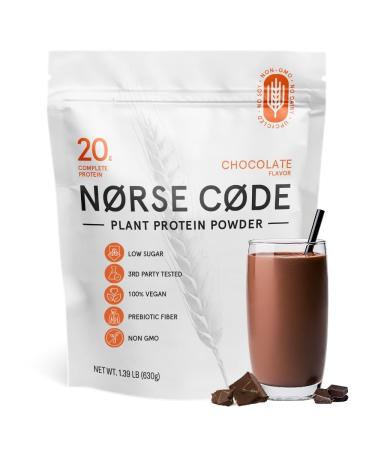 N RSE C DE Chocolate Barley Protein Powder | 20g Plant-Based Vegan Protein | Pea Protein, Rice Protein, Prebiotic Fiber, Smooth & Gentle on Stomach, Low Sugar, Keto Friendly | 14 Servings (1.39 lb)