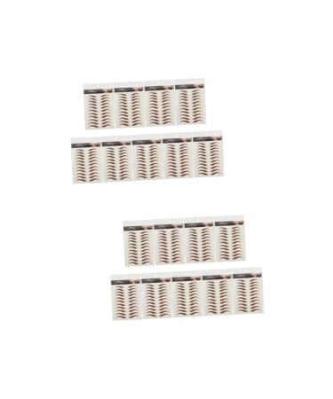 FOMIYES 18 Sheets Waterproof Eyebrow Stickers Eyebrow Grooming Fake Eyebrow Stickers Hair 6d Template