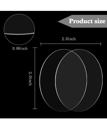 20x 2 Inch Clear Acrylic Sheets - 0.08'' Thick Plastic Discs for DIY Crafts, Picture Frames - Transparent Round Panels - Buy Online on GoSupps.com
