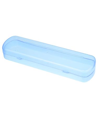 VOCOSTE Toothbrush Travel Case Plastic Lightweight Traveling Toothbrush Holders Case for Travel Business Blue 2.17"x1.38"x8.07"