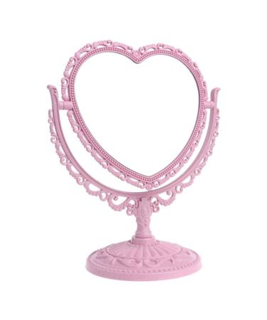 Beauty tools Makeup Mirror Heart Shaped Rotatable Double Sided Desktop Cosmetic Vanity Mirror