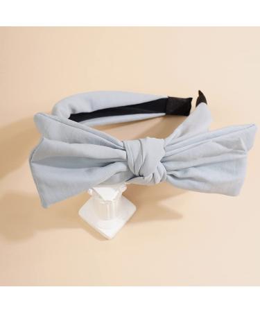 Wiwpar Knotted Bow Headband for Women - Fashionable Solid Blue Hair Accessory - Buy Online on GoSupps.com
