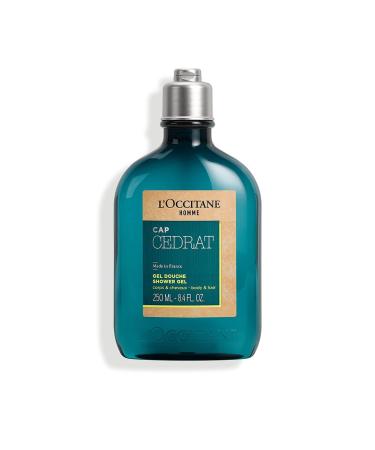 L'OCCITANE Cap Cedrat Shower Gel 250ml| For Men| Citrus & Aquatic Fragrance Shower Gel Cap Cedrat
