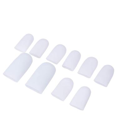 Healeved 10 Pairs Gel Toe Protector Cap Silicone Toe Sleeve Gel Toe Protector for Corn Blisters 8 Pairs S& 2 Pair L