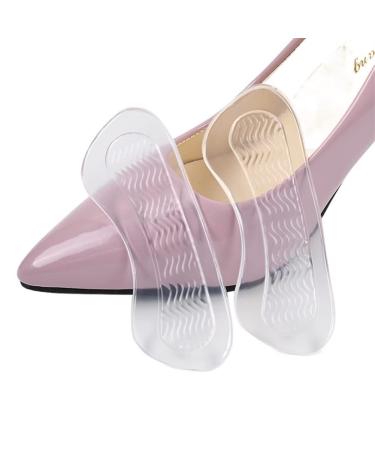 Heel Cushion Inserts GEL Self-Adhesive Foot Care Heel Protectors Adult Comfort Walk for Heel Spurs and Heal Dry Cracked Heels(Clear Color X-Large)