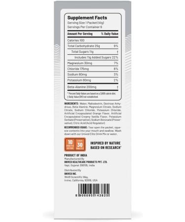 Unived Gel 100 - Vegan Energy Gel for Runners & Cyclists - 100kcal Vanilla Orange - Pack of 6 | Best for Endurance Athletes - Buy Online on GoSupps.com