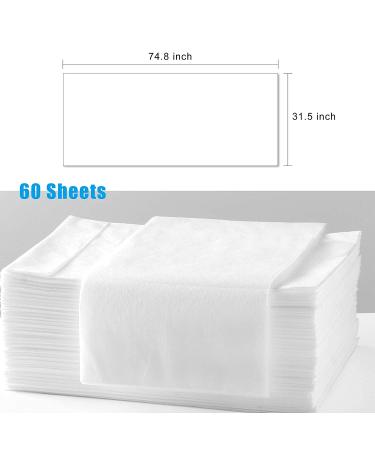 60Pcs Disposable Bed Sheets Non-Woven Fabric Massage Bed Cover Breathable Disposable Massage Table Sheets 31.5"X 75" for Spa  Massage Beauty Salon  Hotels - Buy Online on GoSupps.com