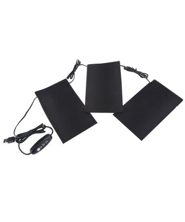 Bewinner 3 Pack USB Heating Pad 5V 2A 8.5W Foldable Washable for Winter Camping Outdoor