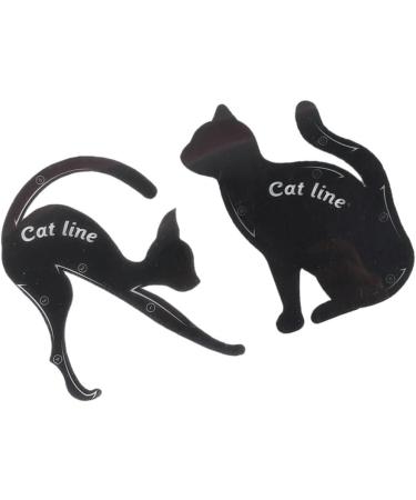 2PCS Cat Eyeliner Template Premium PVC Material Smoky Eyes Makeup Applicators Cat Shaped Eye Liner Guide Stencil Tool For Makeup Beginner stencil eyeliner - Buy Online on GoSupps.com