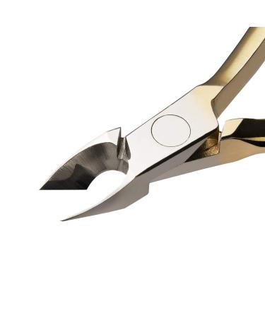 Rui Smiths Professional Gold-Plated Cuticle Nippers - French Handle, 6mm Full Jaw, Carbon Steel - Buy Online on GoSupps.com