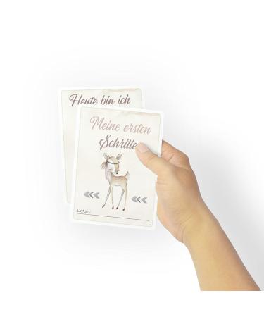 Olgs Milestone Cards for Baby Girls - 45 Unique Cards | Perfect Gift for Birth Baby Showers Pregnancy & Baptism | Boho Style Milestone Cards - Buy Online on GoSupps.com