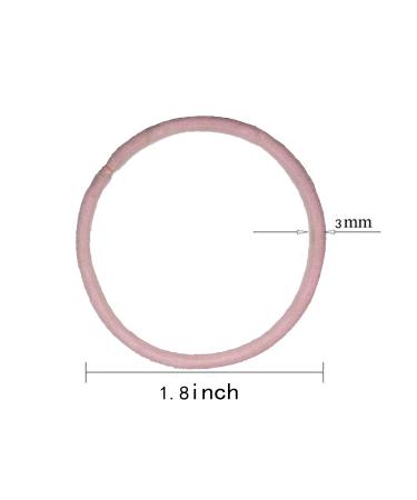 KK BETO 120Pcs 3mm Pink Elastic Hair Ties - No Crease Ponytail Holder for Girls and Women - Buy Online on GoSupps.com