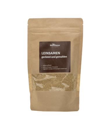 Rheinnatur linseed and roasted 500 g - golden flax seeds - vegan linseed flour with natural protein & healthy fatty acids 500 g (1 Pack)