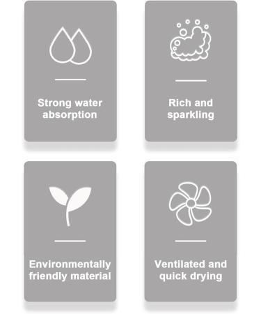 Shakven Natural Sponges - Compostable Sponges with Double-Sided - Kitchen Dish Towel Reusable Dish Sponge Dish Scrubbing Sponges for Home Kitchen Flowers - Buy Online on GoSupps.com