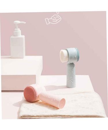 Facial Cleansing Brush face Cleanser Handheld Brush Soft bristles Silicone face Cleaning Facial Brush face Pore Cleanser pores Detergent Blue 5.5X12.5cm - Buy Online on GoSupps.com