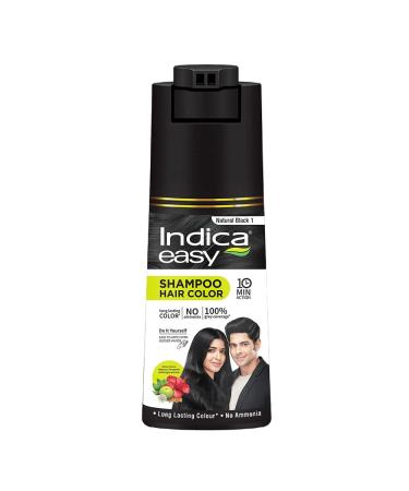 Indica Easy Shampoo Hair Colour - Natural Black 180ml | International Shipping Available - Buy Online on GoSupps.com