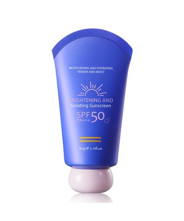 Factor 50 Face Cream - Sunscreen Spf 50 - Sun Cream with Vitamin E & Houttuynia Extract - Hydrating Spf 50 Face Moisturiser for Face Spf - Against UV Rays Anti-Wrinkle and Anti-Aging Sun Lotion