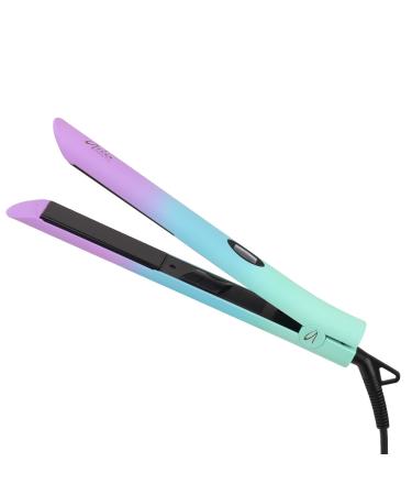 Aria Beauty Ultra Sleek Ombre Digital Hair Straightener - 1" Tourmaline Ceramic Floating Plates Quick Heat Up Adjustable Temperature up to 450 F Infrared Ionic Technology Dual Voltage