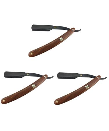 Frcolor 3st Safe hand razor together foldable razor foldable razor men's hair cutter razor with interchangeable blade cutlery holders shave straight bamboo man