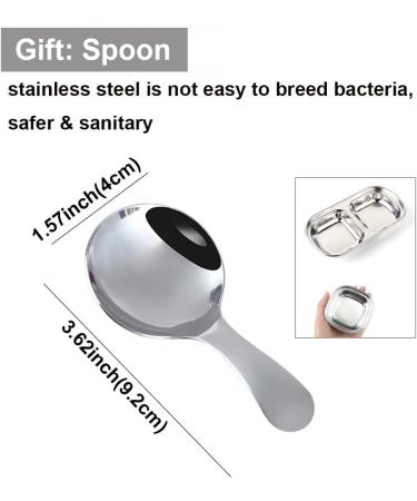 HanryDong Small Animal Stainless Steel Bowl 4 in 1 Hamster Feeder for Water and Food Cage Pet Small Dish for Rabbit/Guinea Pig/Hedgehog/Mice/Chinchilla/Kitten (4 in 1 bowl) - Buy Online on GoSupps.com