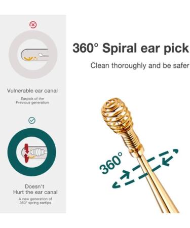 360 Massage Ear Pick - WWDZ Steel Ear Wax Removal Tool for Gentle Ear Care - Buy Online on GoSupps.com