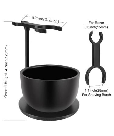 Men's Shaving Kit - Mysterious Black Razor Set with Safety Razor, Brush, Stand, Soap Bowl, and Blades - Buy Online on GoSupps.com