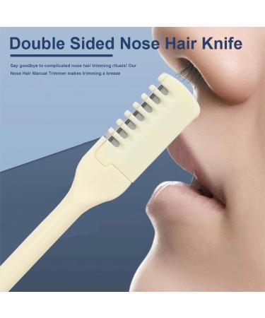 Zopseet 2 Set Manual Nose Hair Trimmer Rotating 360 Degree Rotating Manual Nasal Hair Trimmer with Ear Picker Manual Nose Hair Trimmer Ear with Box for Women and Men - Buy Online on GoSupps.com