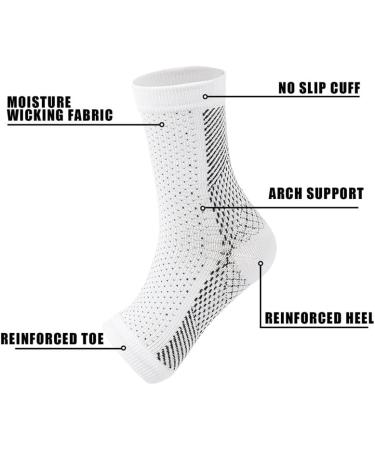 Laamei Compression Socks for Men & Women - Orthopedic Foot Support & Plantar Fasciitis Relief | 6-Pack Nano-Socks for Sports & Ankle Support - Buy Online on GoSupps.com