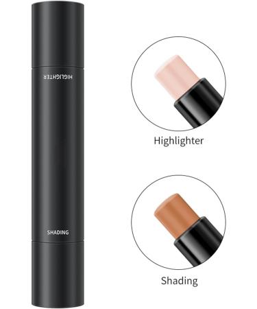2 in1 Contouring Stick Double Headed Facial Highlighter and Contouring Stick 3D Face Brightens & Shades Makeup Stick Long-Lasting Highlighting Contouring Foundation Makeup Stick/l - Buy Online on GoSupps.com