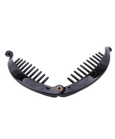 Banana Clip Hair Vertical Lentils Hairpin Twist Clamp Slide Comb Grip Hair Accessories Black Sturdy and Practical Durable