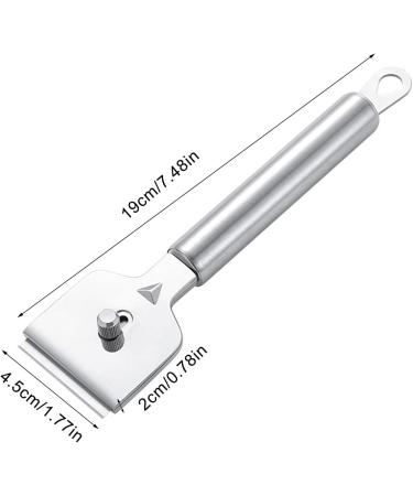 Stainless Steel Ceramic Hob Scraper - Stainless Steel Glass Scraper with 4 Replacement Blades - Ceramic Hob Scraper for Glass and Induction Cooktops 12b - Buy Online on GoSupps.com