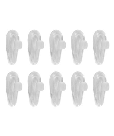 Facesunny Soft elliptical silicon nose pad for glasses (transparent 5 pairs)