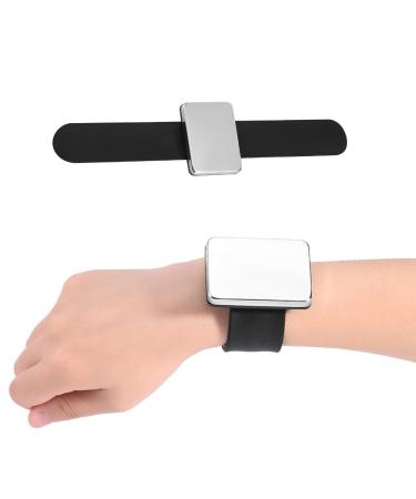 Magnetic hair clip holder bracelet hairpin hair handle holder hair clip collector hairstyle accessories red/black/green/purple (black)