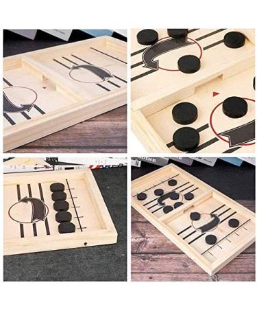 Moopok Fast Sling Puck Wooden Hockey Game | Desktop Battle Table Game for Adults and Kids - Family Fun - Buy Online on GoSupps.com