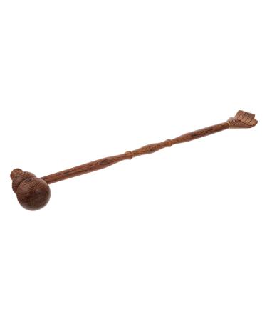 Minkissy 1 x massage hammer shoulder massager back scratch wooden massage paddle wooden massage device body paddle board self-tool dipper portable 50x8x3.5cm light brown