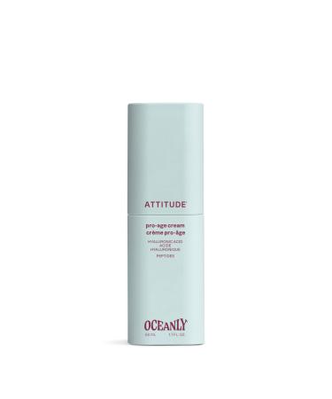 ATTITUDE Anti Aging Face Cream With Hyaluronic Acid Peptides & Ceramides For Wrinkles & Fine Lines Fragrance Free Skincare Dermatologically Tested For Women & Men EWG Verified Vegan 1.7 Fl Oz