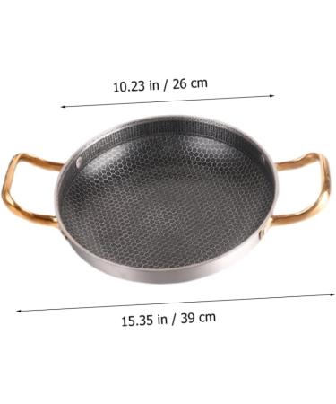 Alipis 26c Stainless Steel Cooking Pot Crayfish Camping Wok Induction Cooker maifan Wok Omelet pan Non Stick pan Amphora Saucepan Spanish Paella pan Stainless Steel Honeycomb 39x26cm As Shown - Buy Online on GoSupps.com
