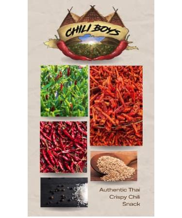 Crispy Thai Chili Snack 120g Bag - Authentic Chilis with Sesame Seeds | Chili Boys - Buy Online on GoSupps.com