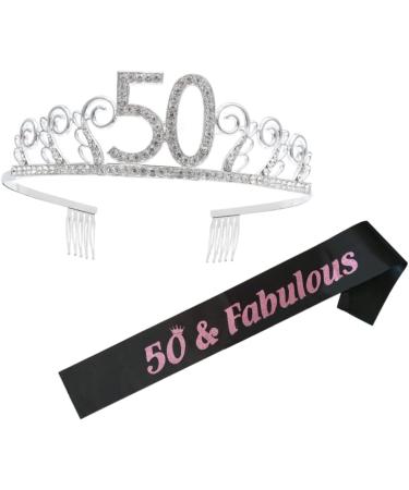 FRCOLOR 3 Sets 50 Party Etiquette Belt Birthday Party Etiquette Rhinestone Waist Belt 50th Bday Sash Crystal Decor Letter Printing Sash Happy Birthday Sash Photo Apparel Rose Gold - Buy Online on GoSupps.com